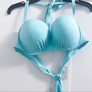 Coastal Waves Swimwear Aquamarine Bikini Top 1X